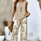 Set aus ärmellosem Oberteil und bedruckter Caprihose