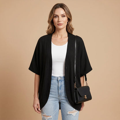 🔥Lässiger Kurzarm-Cardigan für Damen