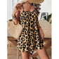 🐆🔥Minikleid mit Spaghettiträgern im Leopardenmuster