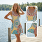 ✨🔥Lockeres, ärmelloses Sommerkleid im A-Linien-Schnitt mit Print