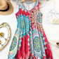 ✨🔥Lockeres, ärmelloses Sommerkleid im A-Linien-Schnitt mit Print