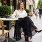 ✨Damen Chiffon-Hose mit weitem Bein – Asymmetrisch & Elegant ✨ Für Alltag & Urlaub