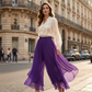 ✨Damen Chiffon-Hose mit weitem Bein – Asymmetrisch & Elegant ✨ Für Alltag & Urlaub