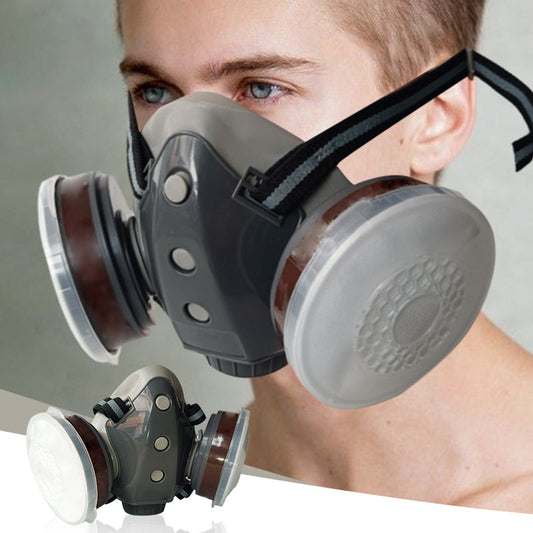 Aktivkohle-Anti-Staub-Doppeltank-Gasmaske
