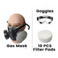 Aktivkohle-Anti-Staub-Doppeltank-Gasmaske
