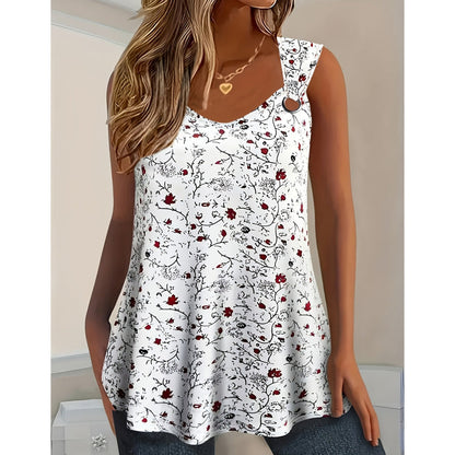Sommer-Tanktop für Damen mit Blumenmuster