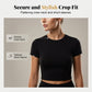 ✨🔥Elegantes figurbetontes Zweiteiler: Kurzes Crop Top und Midirock mit Schlitz