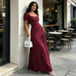 👗 ✨ Frauen Kleidungs-Set mit eckigem Ausschnitt & Maxirock – Elegant, luftig & zeitlos 🌸
