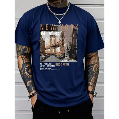 Herren T-Shirt mit New York City Print 🗽 Lässig, Bequem & Zeitlos im Urban Look