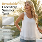 ⏰ 50 % RABATT – Nur für kurze Zeit ✨ Elegantes Tanktop mit gepunkteter Spitze und Trägern