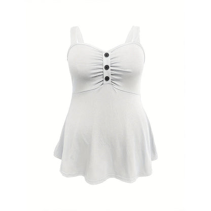 👚 JETZT 50 % RABATT! 🏆 Sommerliches, ärmelloses Damen-Tanktop mit Knopfleiste – Leicht und atmungsaktiv – Lockere Passform, ideal zum Kombinieren oder solo – Lässig-schick für heiße Tage 🌞