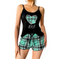 🌸🔥Pyjama-Set für Damen mit Top und Shorts