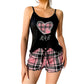 🌸🔥Pyjama-Set für Damen mit Top und Shorts