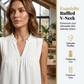 👚 NUR FÜR BEGRENZTE ZEIT: 50 % RABATT! ✨ Ärmelloses Top mit Polka-Dots – V-Ausschnitt aus Spitze, Rüschen, Babydoll-Schnitt 🌼