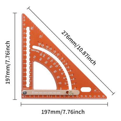 📐 50% RABATT! 🔧 Präzisions-Dreikantwinkel für die Holzbearbeitung – Robuste Alu-Konstruktion & Laser-Markierungen – Perfekt für exakte 90°-Markierungen, Schreinerei oder Fliesenlegen – unverzichtbar für Heimwerker und Profis 🛠️