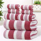 🔥🧣 50% RABATT! Gestreifte Korallenvelours-Handtücher – modernes Design, flauschige Qualität, erstklassiger Komfort. ✨
