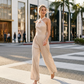 💃Eleganter Jumpsuit mit gekreuztem Neckholder-Ausschnitt🔥