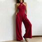 💃Eleganter Jumpsuit mit gekreuztem Neckholder-Ausschnitt🔥