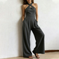 💃Eleganter Jumpsuit mit gekreuztem Neckholder-Ausschnitt🔥
