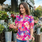 👚 JETZT 50 % RABATT! 🌸 Sommerliches Damen-Top mit Blumenmuster und Puffärmeln – Leicht und atmungsaktiv – Romantisches Design, perfekt für Brunch oder Gartenpartys – unkompliziert und schick 💃
