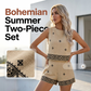 👚🌸 Women's Bohemian Print Sleeveless Top & Shorts Set – 50% RABATT! Boho-Print, ärmellos, perfekt für Sommer & Urlaub. 🔥☀️
