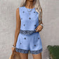 👚🌸 Women's Bohemian Print Sleeveless Top & Shorts Set – 50% RABATT! Boho-Print, ärmellos, perfekt für Sommer & Urlaub. 🔥☀️