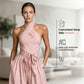 Elegant Halter Sleeveless Jumpsuit with Waist Tie