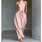 Elegant Halter Sleeveless Jumpsuit with Waist Tie