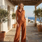 ✨🔥Ärmelloser Jumpsuit für Damen mit Knopfleiste und weitem Bein