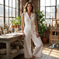 ✨🔥Ärmelloser Jumpsuit für Damen mit Knopfleiste und weitem Bein
