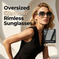 🕶️✨ Rahmenlose, übergroße Sonnenbrille in quadratischer Form – 50% RABATT! Perfekt für jeden Gesichtstyp. 🔥☀️