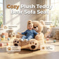 🧸 Plüsch-Teddybär-Kindersofa – weiches Cartoon-Tier-Sitzkissen mit Rückenlehne für Kinder