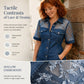 Damen Mode Transparentes Spitzen-Denim-Minikleid