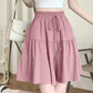 👗🏃Damenrockhose mit hoher Taille, weitem Bein und Rüschen (Culottes)
