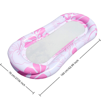 Aufblasbarer Pool-Float-Hängematte mit Mesh-Mitte