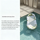 Aufblasbarer Pool-Float-Hängematte mit Mesh-Mitte