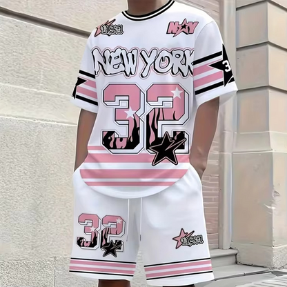 ✨🔥Zweiteiliges Streetwear-Set für Herren | Lässiges T-Shirt und Shorts mit auffälligem Print – jetzt 50 % reduziert!