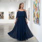 👗 ZEITLICH BEGRENZT 50% RABATT! 💥 Damen Elegantes Off-Shoulder Maxi-Kleid – Schulterfreies Design, tailliert, Spaghettiträger ✨
