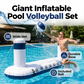 🏖️🏐Aufblasbares Raketen-Wasser-Volleyballnetz-Set💦