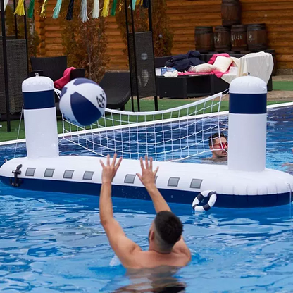 🏖️🏐Aufblasbares Raketen-Wasser-Volleyballnetz-Set💦