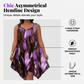 Elegantes ärmelloses Kleid mit Farbverlauf-Print