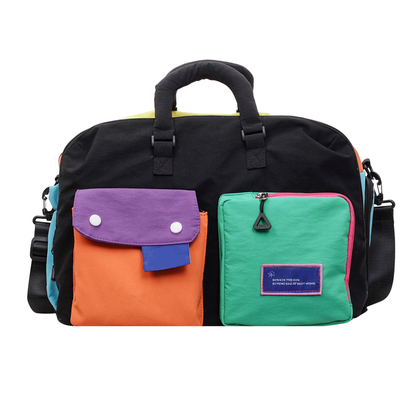 🎒 JETZT 50% RABATT! 🏆 Lässige Colorblock-Reisetasche – Geräumig & langlebig – Perfekt für Gym, Reisen oder Wochenendtrips – Leicht mit Tragehenkeln 🧳