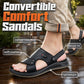 ✨🔥Herren Leder-Sandalen 2-in-1 Slip-On – Outdoor & Strand-Hausschuhe
