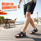 ✨🔥Herren Leder-Sandalen 2-in-1 Slip-On – Outdoor & Strand-Hausschuhe