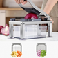 🥕 Multifunktionaler Gemüsehobel mit 8/9 Klingen & 1650 ml Auffangbehälter