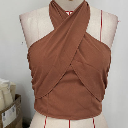 🥳 50% RABATT! 🥳 Damen Sommer Crossover Neckholder-Top💕