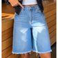🔥50% RABATT | Damen Casual Hochbund Fransen-Jeans-Shorts – Stylisch, Bequem & Vielseitig
