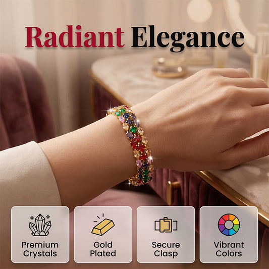 💎 KAUFE 2, ERHALTE 1 GRATIS! 🥳 Damen elegantes Mehrfarben-Tennisarmband – Funkelnd & zeitlos – Perfekt für Alltag oder besondere Anlässe – strahlender Begleiter mit Farbakzent 🌸✨💖