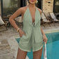 🎁 2026 Neuheiten 50% RABATT 💥 Sexy Rückenfreies Neckholder-Top & Shorts-Set – Verstellbare Vorderschleife & atmungsaktiv – Perfekt für Strand, Pool oder Sommerpartys – Schick und bequem 🥂🌊✨