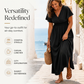⏰ Letzte Welle – Lager fast leer – 50% endet jederzeit！Damen Sommer V-Ausschnitt Seitenschlitz Maxikleid